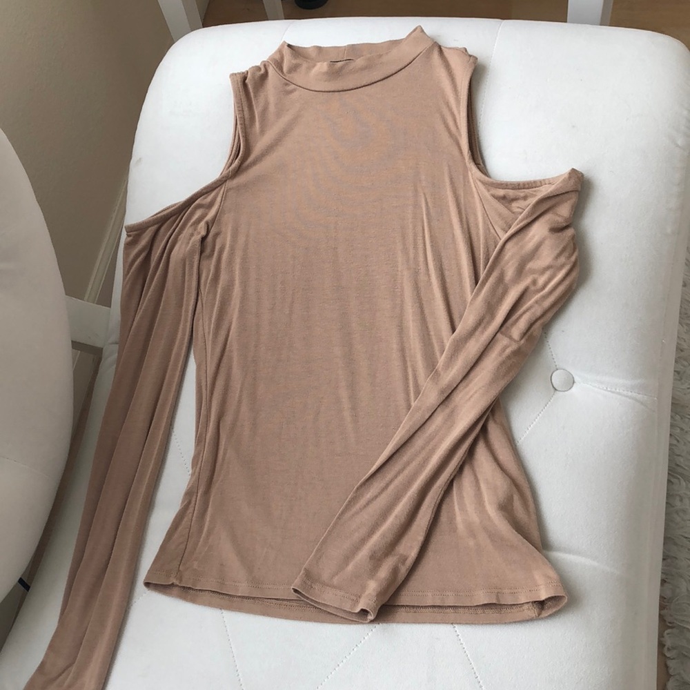 Nude fitted shirt